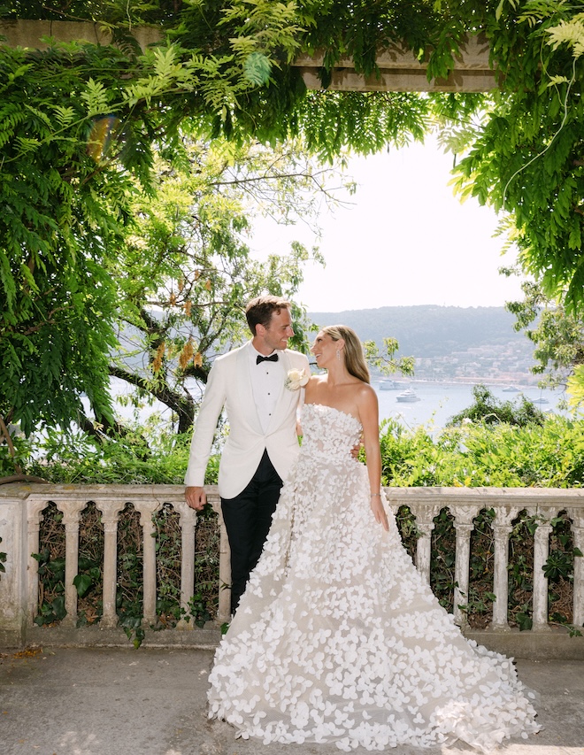 The couple exchanged vows in a vibrant French Riviera wedding at a historic palace. 