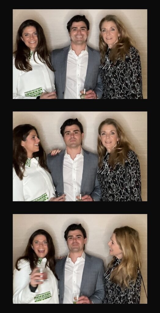 Peter, Blayne and Paige Fertitta posing in the photobooth. 