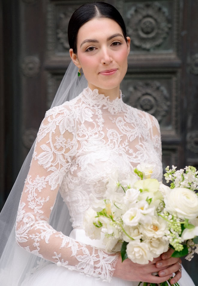 The bride preps her skin with bridal skincare essentials for her wedding ceremony in Houston.