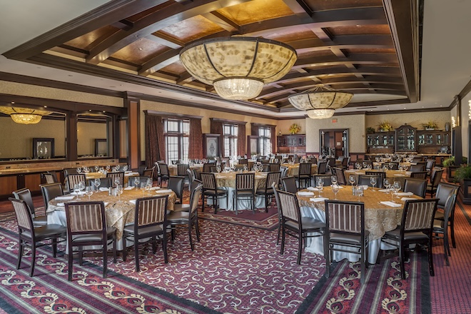 The dining room of Vic & Anthony's Steakhouse. 