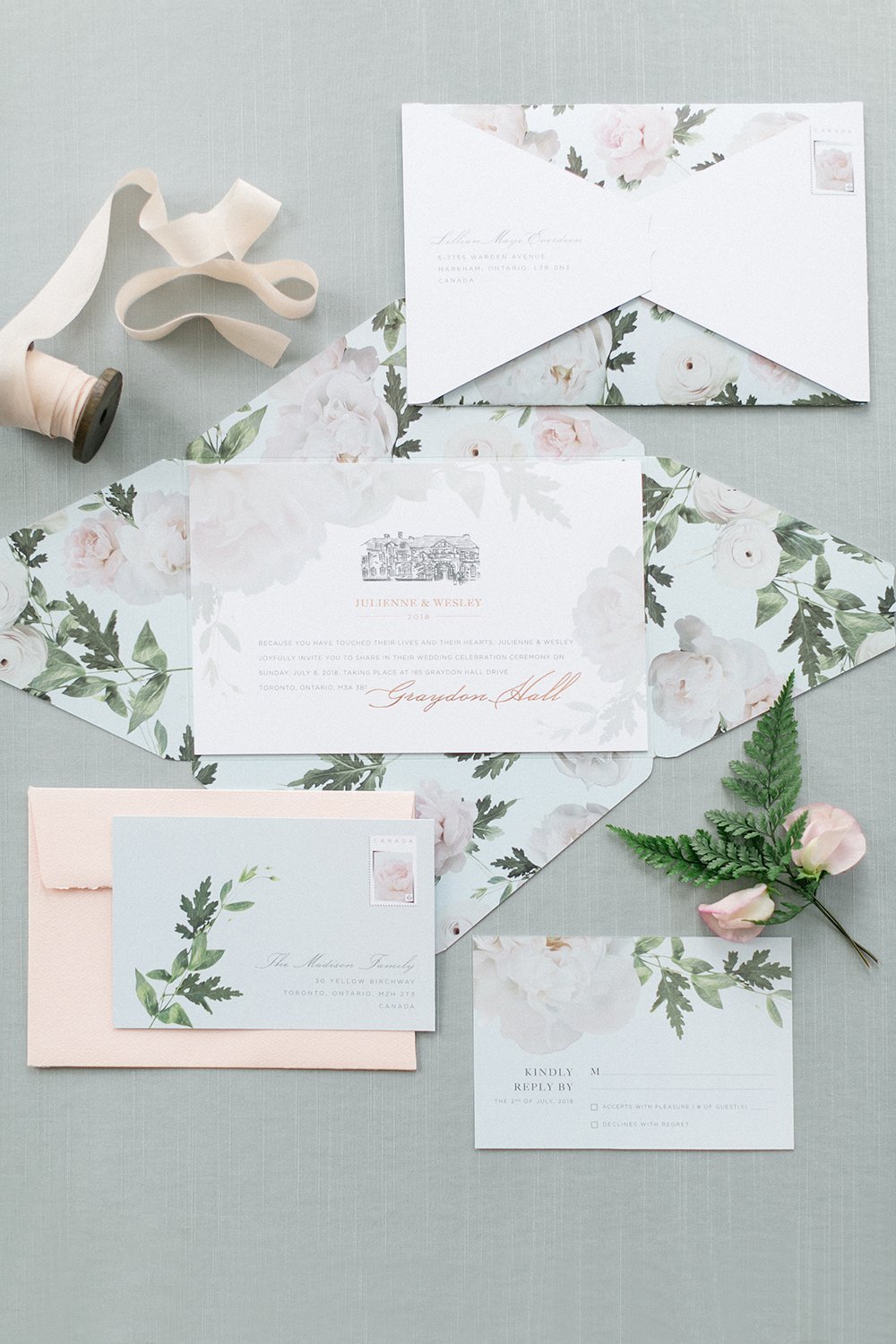 invitations, flatlay, stationery