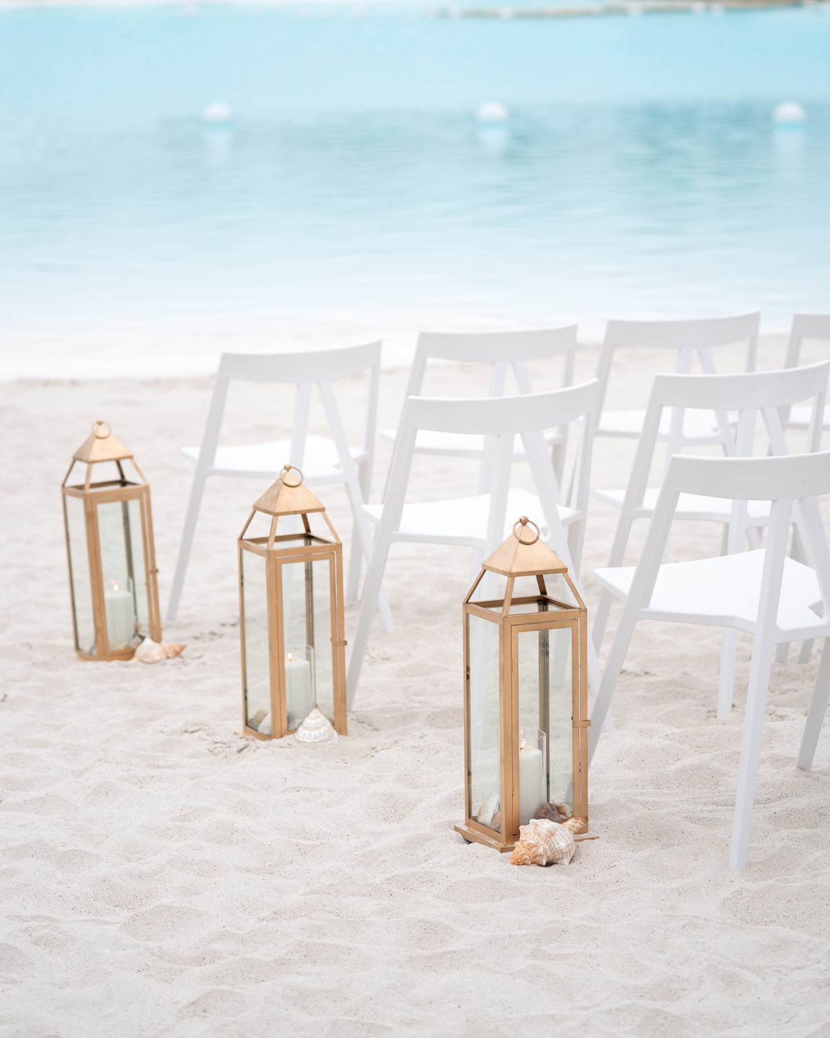 beach wedding lanterns