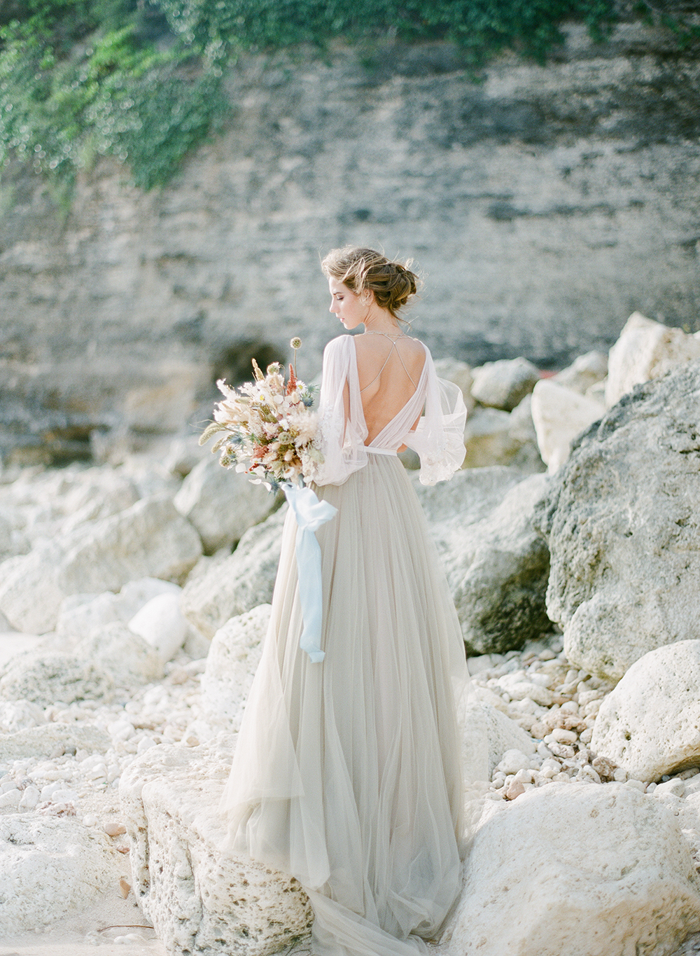 beach wedding dress, bride 