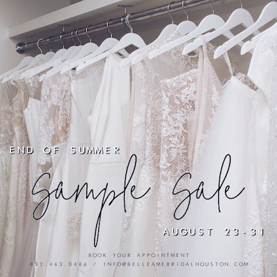 WEDDING DRESS SALE IN HOUSTON - Belle Ame Bridal - Kelly Faetinini Trunk Show trunk show, bridal salon, belle ame, kelly faetinini
