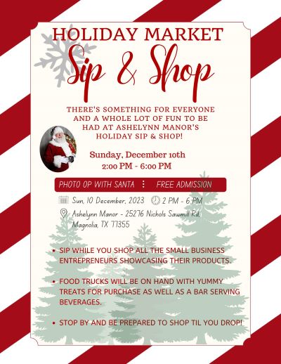Photo Courtesy of Ashelynn Manor Ashelynn Manor - Sip & Shop