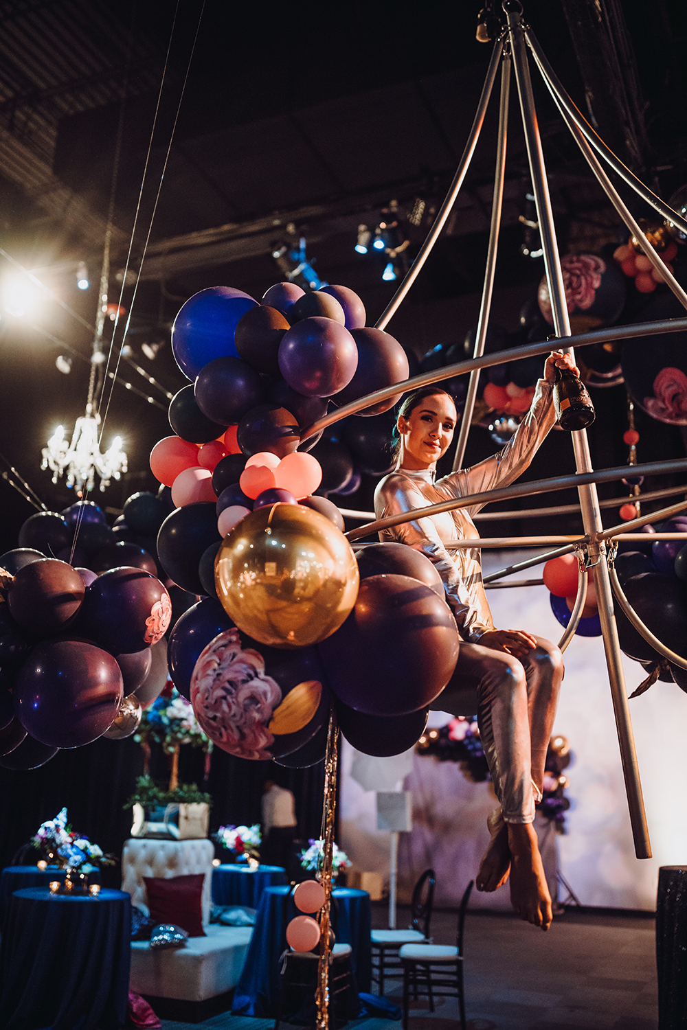 wedding reception entertainment - aerial bartenders