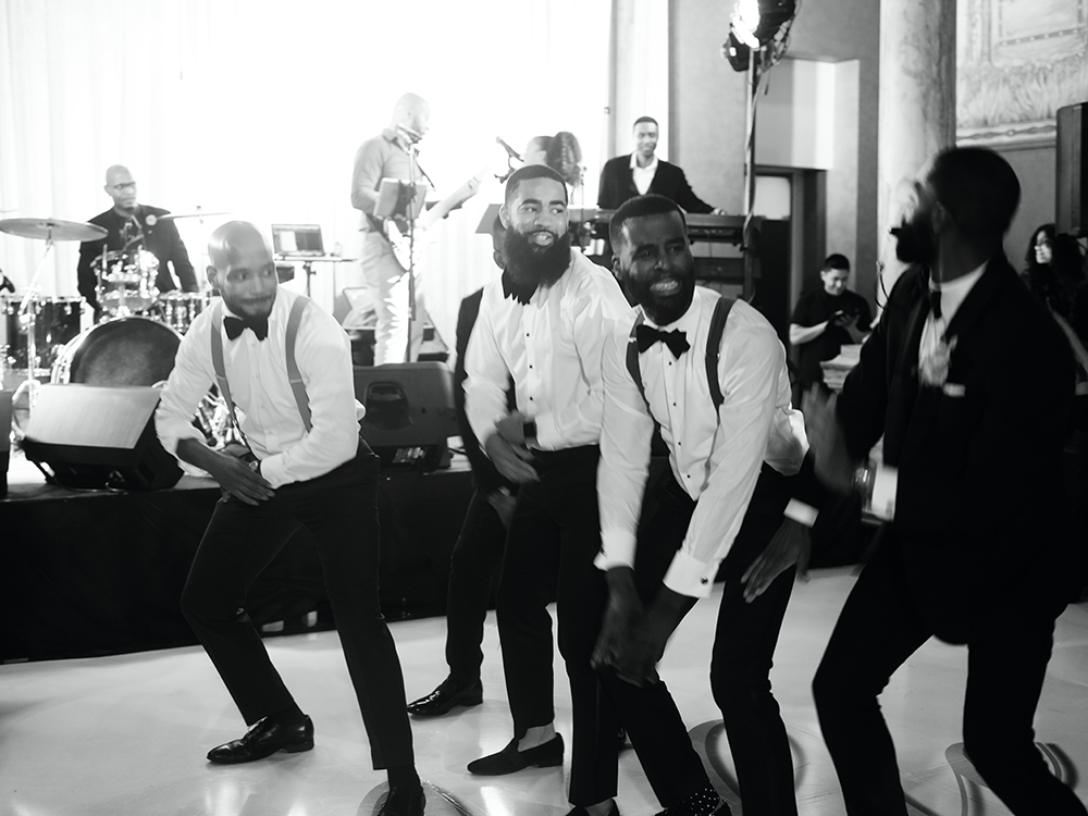 groomsmen dancing - wedding reception entertainment