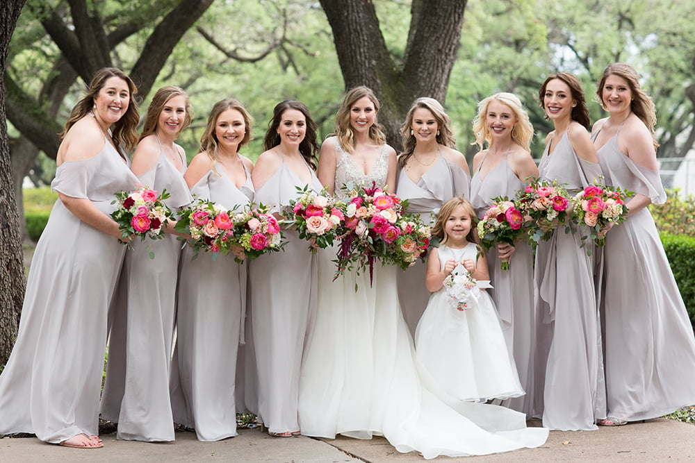 bridesmaids dresses gray