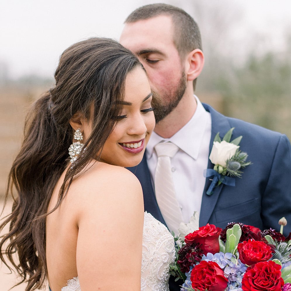 farmhouse, barn, rustic, blue, red, white, reverent, wedding, videography, films, flowers, swift, sw