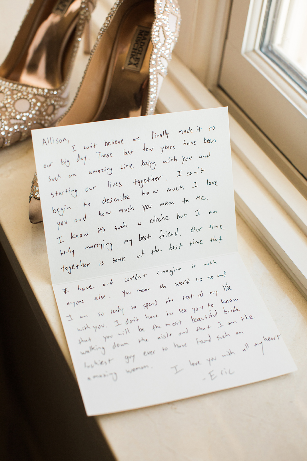 houston wedding, letter to bride, groom, love letter