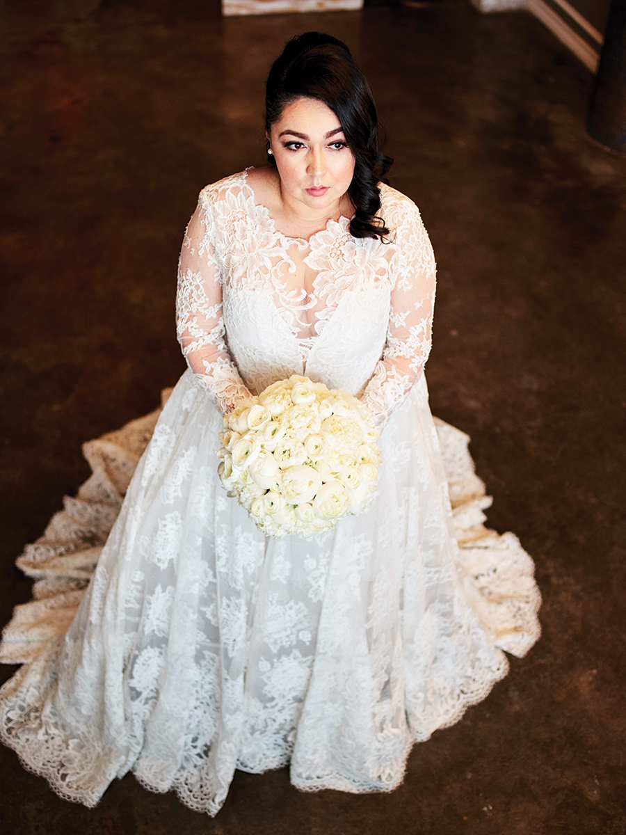 dramatic bridal portrait