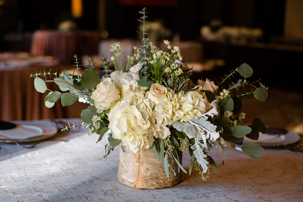 wedding reception decor - floral centerpiece
