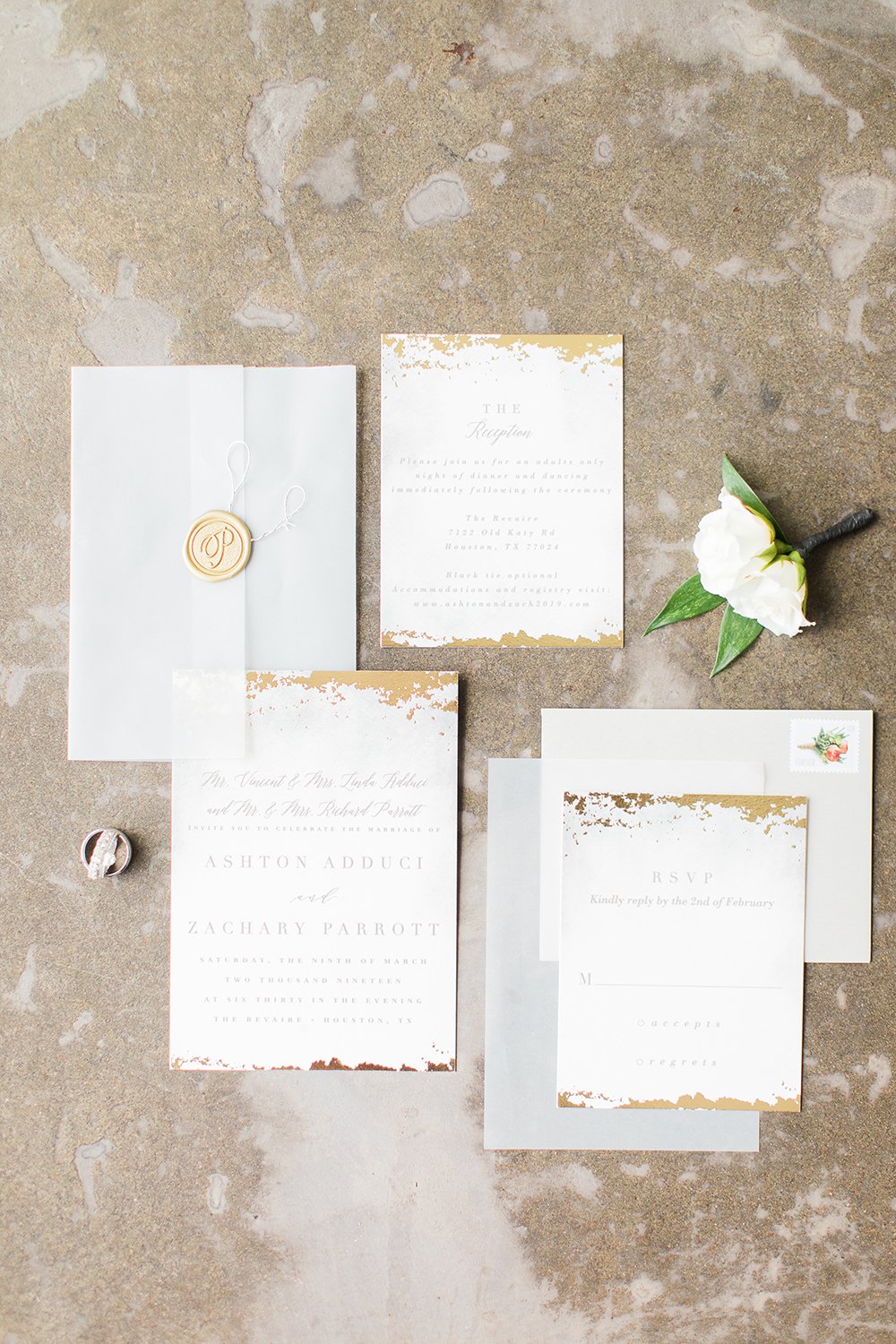 flatlay - stationary - invitations