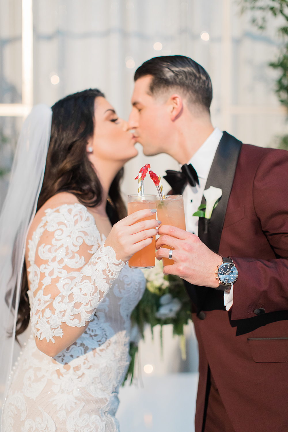 his and her cocktails - wedding reception