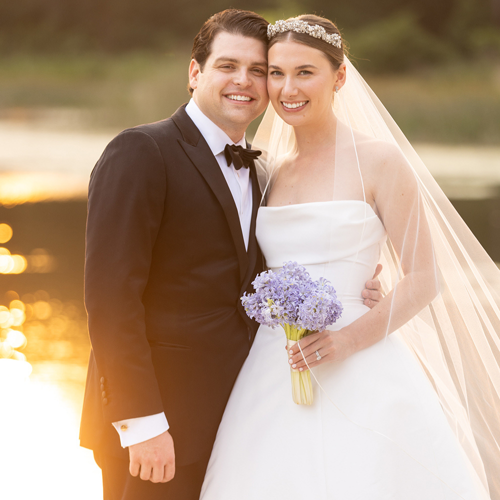 A Spring Tented Wedding at Memorial Park with Colorful Blooms