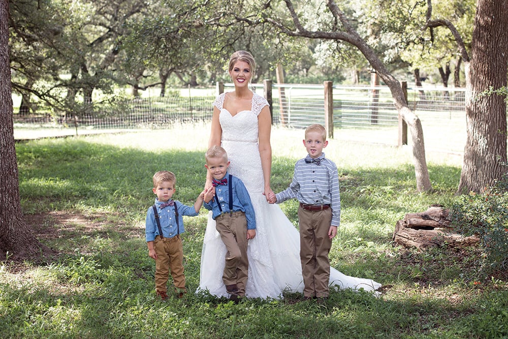 bride and sons photo - wedding photography