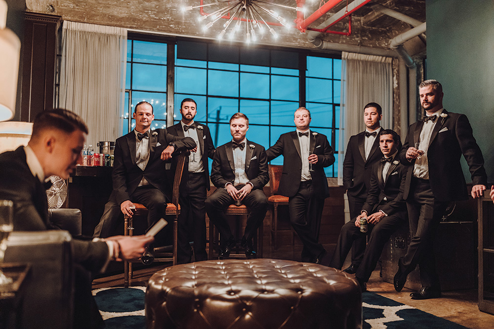 groomsmen - black suits