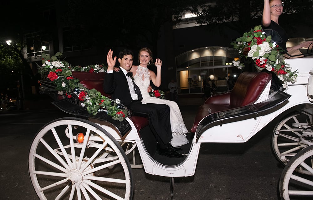carriage - horses - sendoff - wedding exit