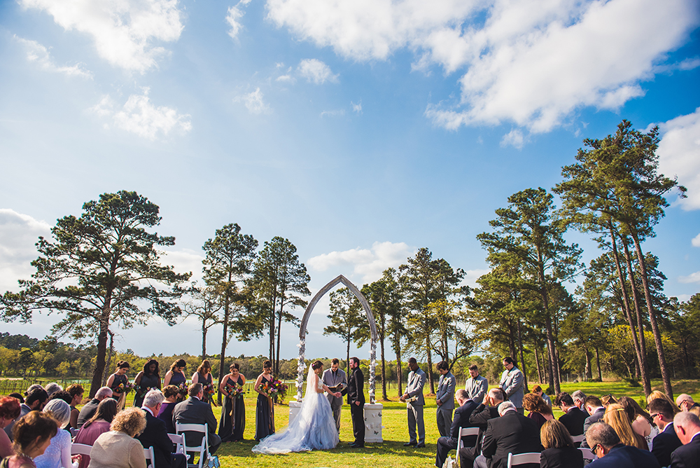outdoor wedding ceremony - houston