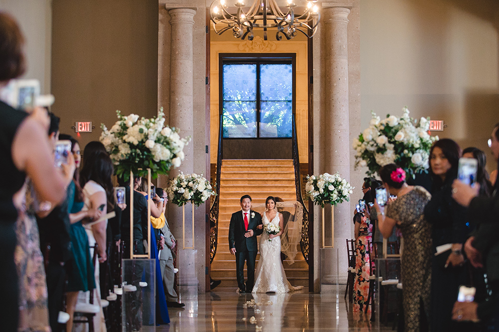 wedding ceremony decor - bell tower on 34th