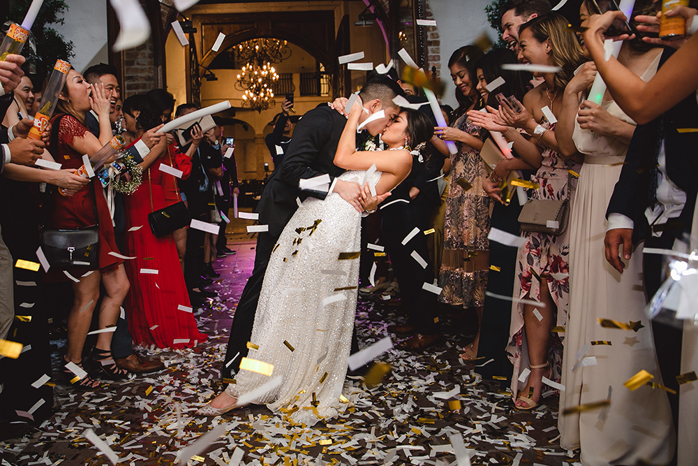 wedding sendoff - grand exit - confetti