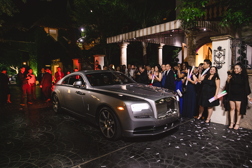 wedding sendoff - grand exit - luxury car