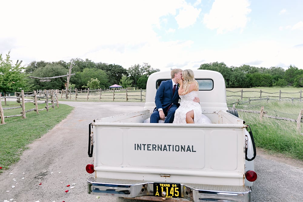 wedding sendoff - grand exit - rustic - truck