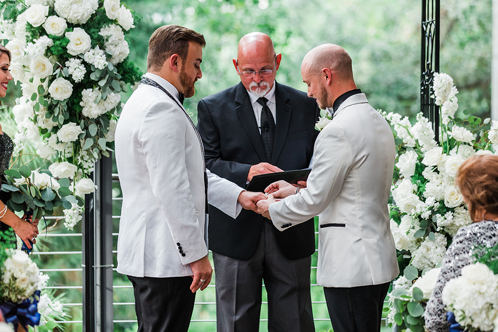 wedding ceremony decor - same sex - mr & mr - grooms