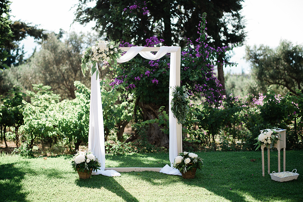 greece - elopement - outdoor - wedding ceremony