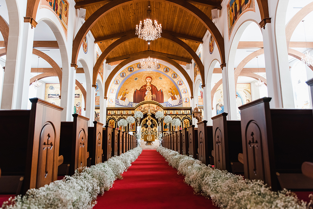 wedding ceremony decor - church