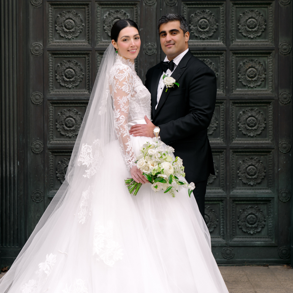 An Elegant Green and Ivory Persian-American Wedding