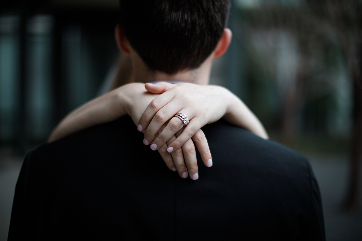 engagement - wedding ring - cute couple photography