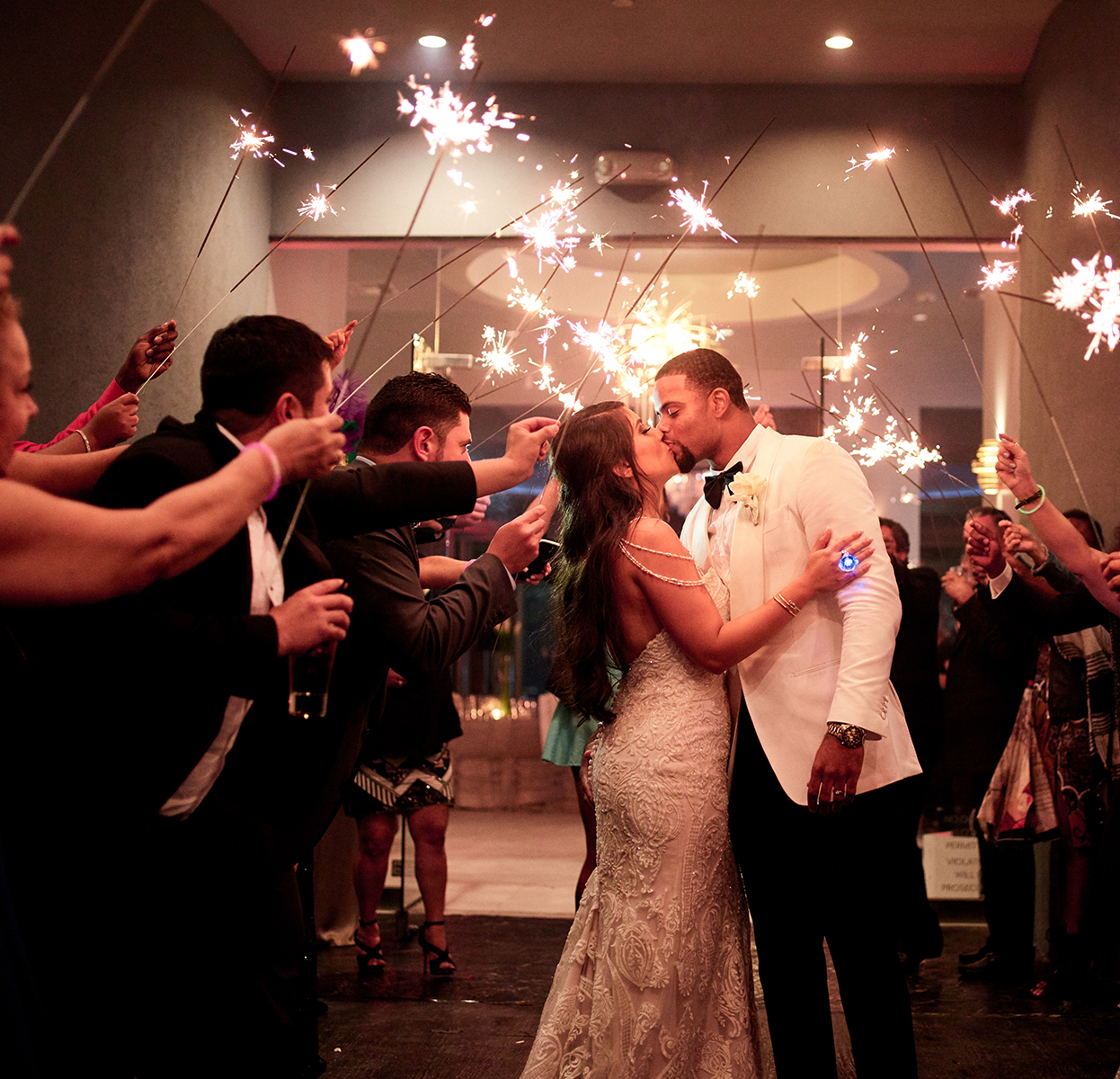 sparklers - sendoff - wedding exit