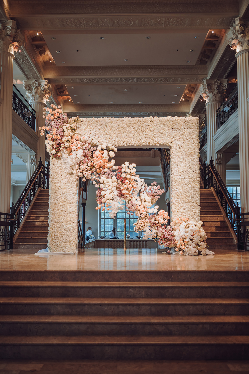 corinthian, houston, cranes, paper, unique, photography, romantic, reception, flowers, plants