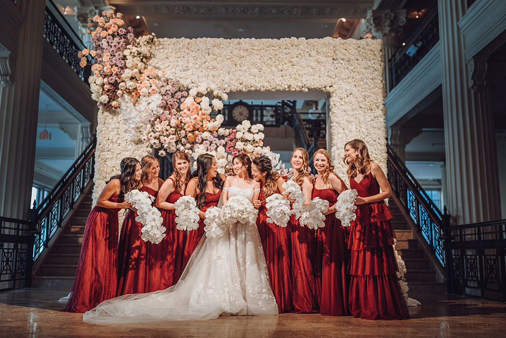 corinthian, houston, cranes, paper, unique, photography, romantic, reception, flowers, plants