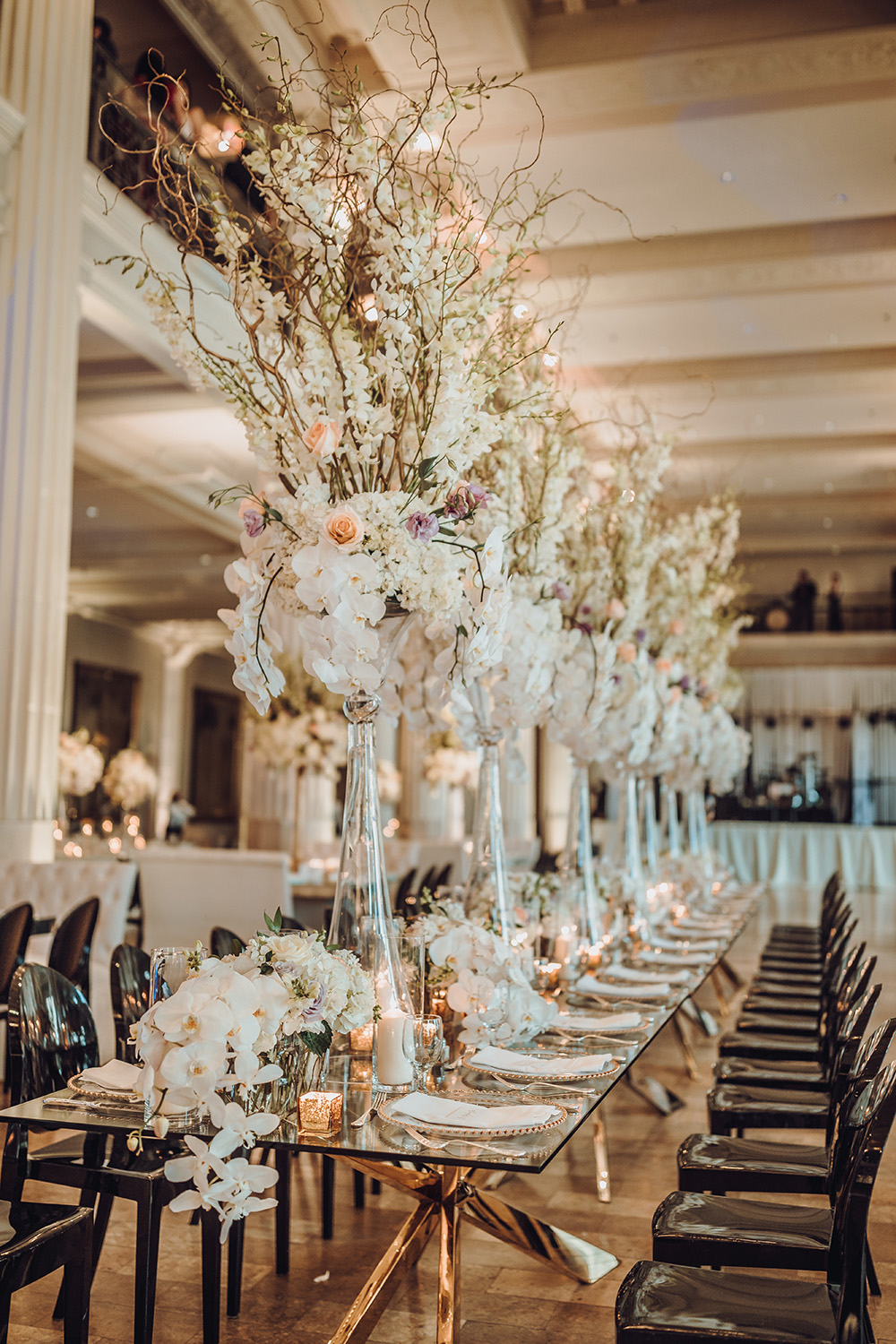 corinthian, houston, cranes, paper, unique, photography, romantic, reception, flowers, plants