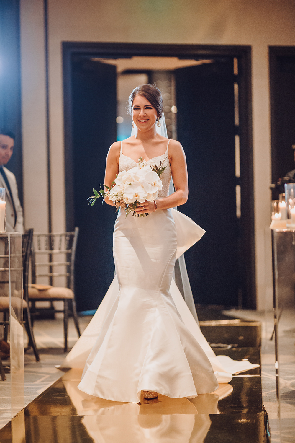 bridal portrait - walk down the aisle - wedding ceremony