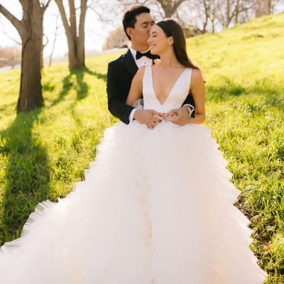 Bride Wears a Rita Vinieris Gown at Her Sun-Kissed Al Fresco Wedding