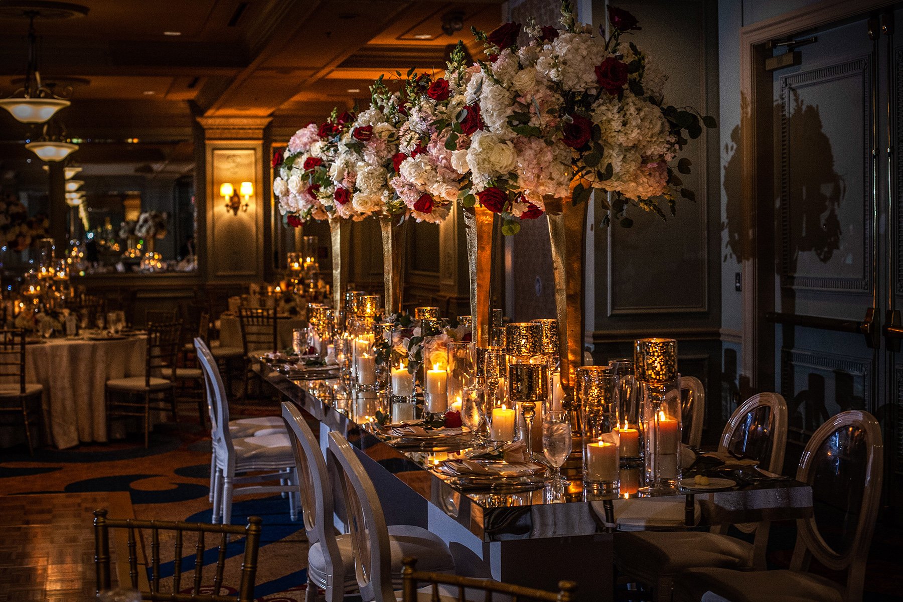 long table for wedding reception