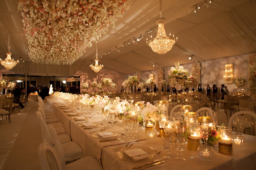 long table for wedding reception decor - tent wedding ideas
