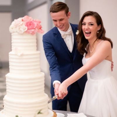 Pink & Navy Tones Set The Stage For This Houston Ballroom Wedding