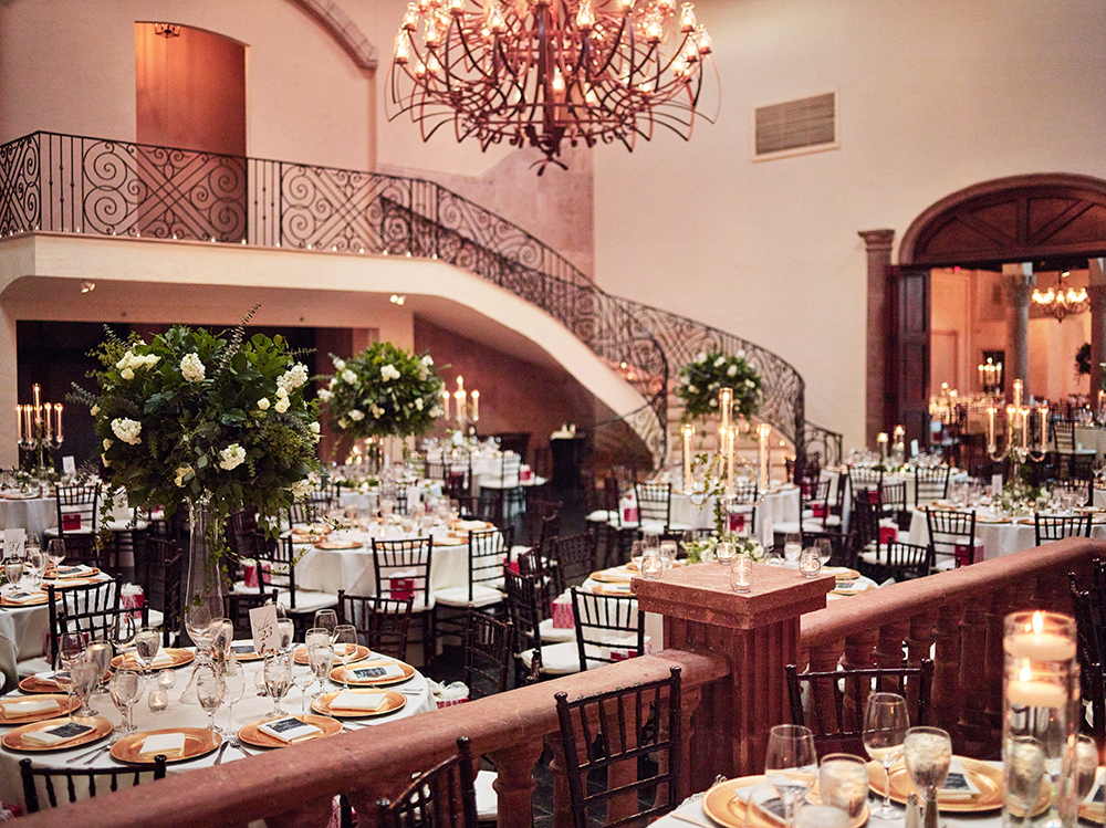 reception decor at the bell tower on 34th