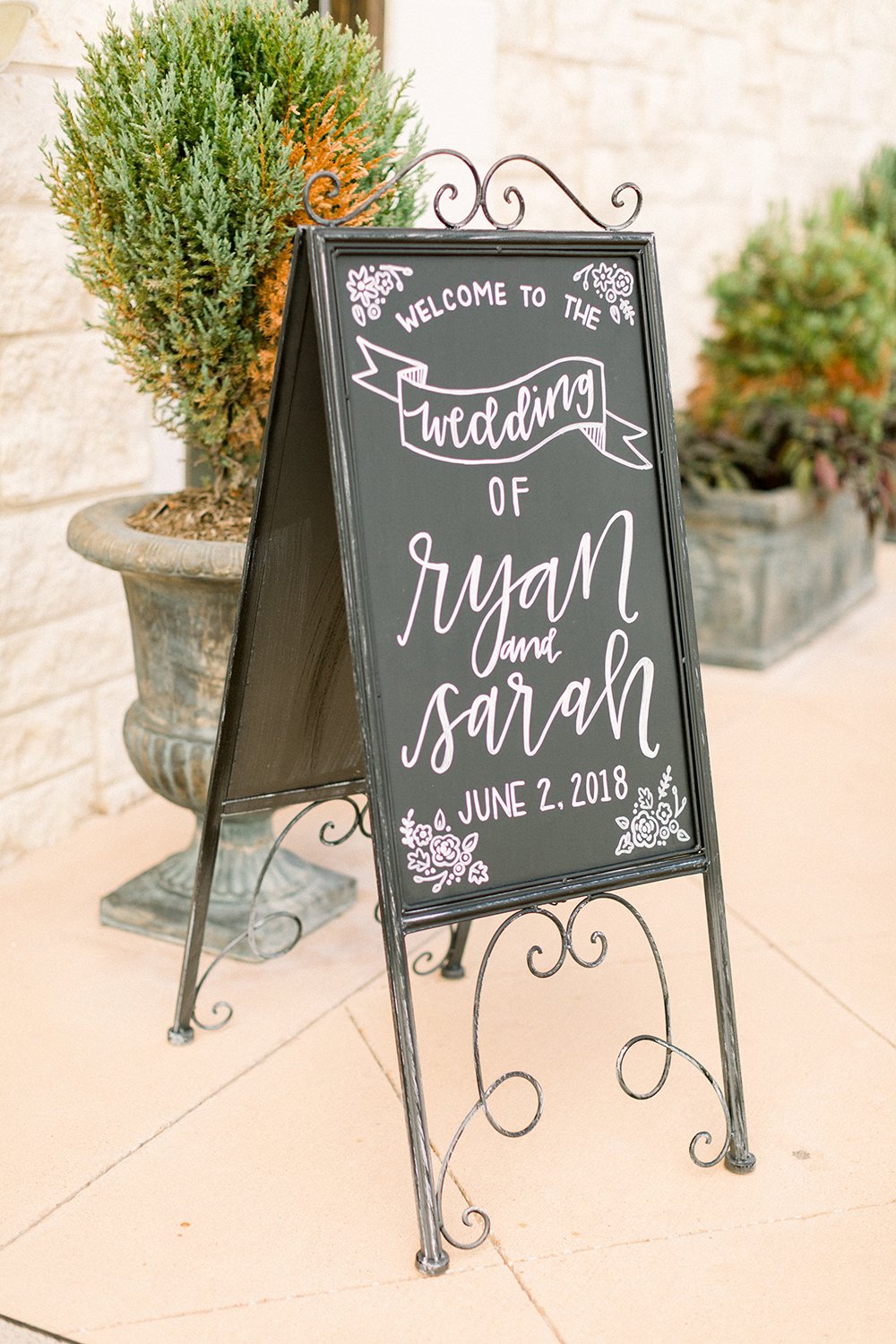 entrance sign - chalkboard - unique wedding decor 