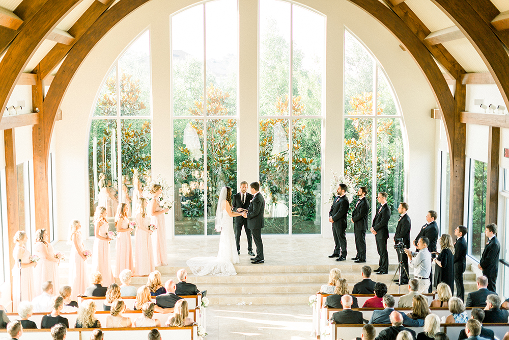 ashton gardens - houston wedding ceremony - chapel - natural light - romantic
