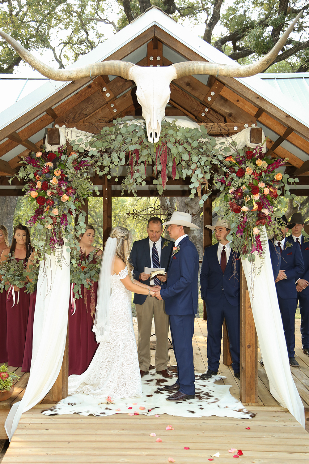 outdoor wedding ceremony - rustic