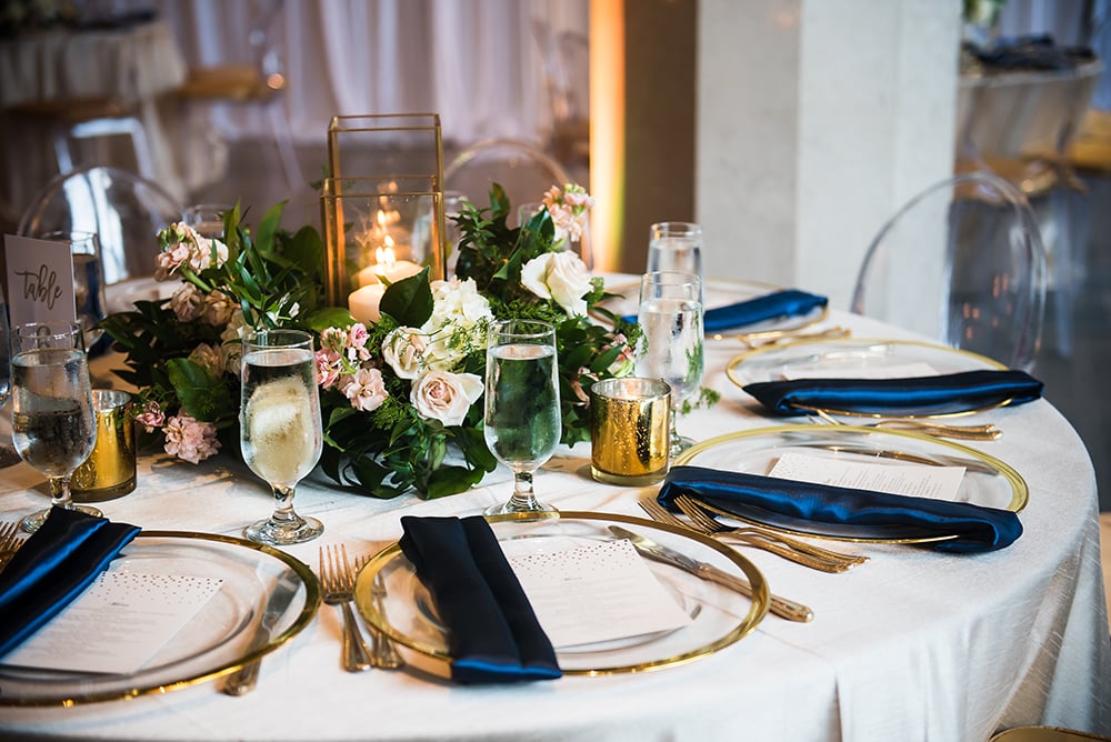 reception decor - table scap 