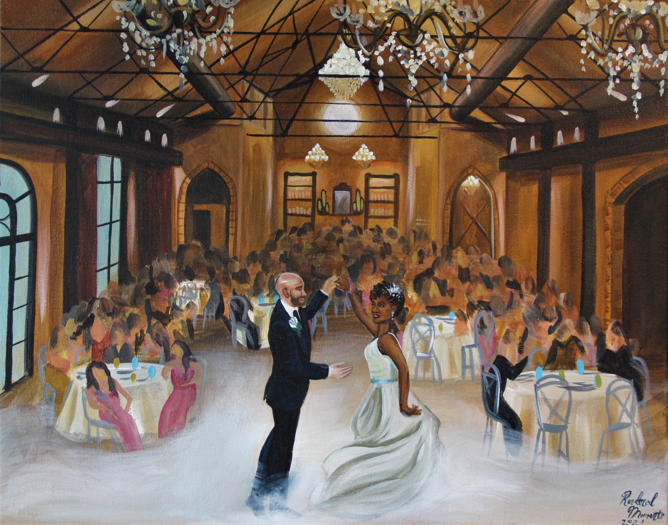 Live Wedding Painting - Rendered Moments 