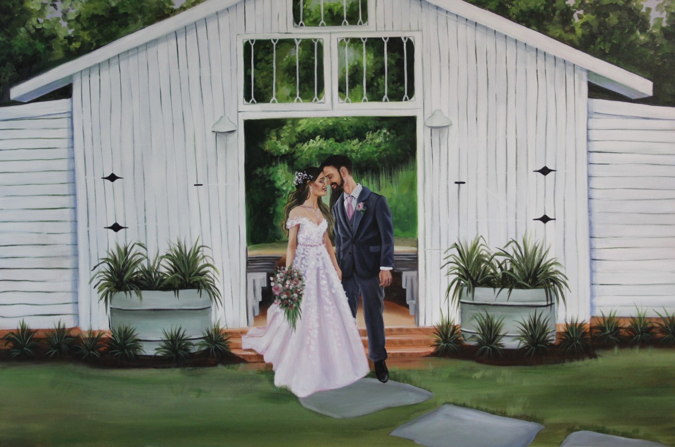 Live Wedding Painting - Rendered Moments 